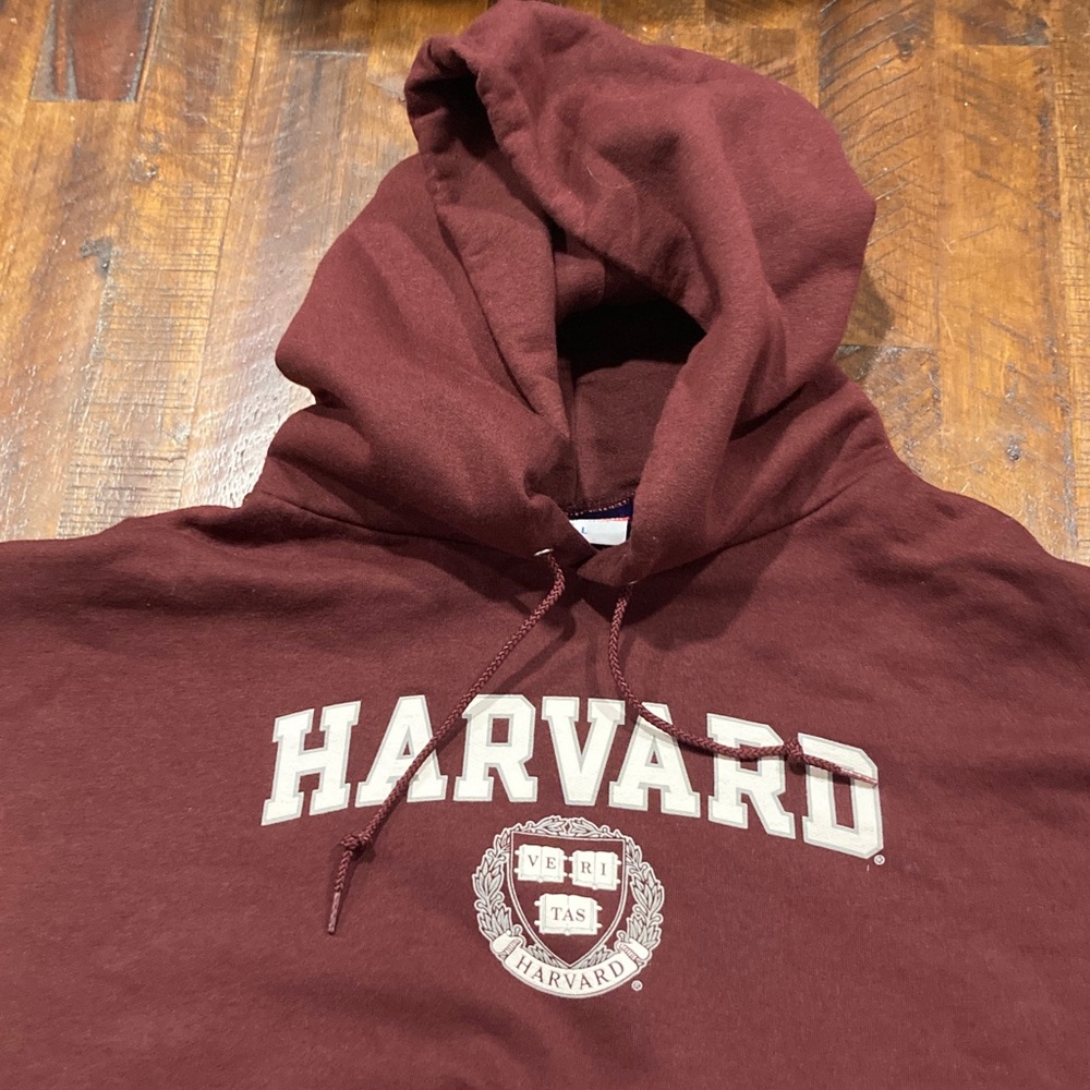 vtg Champion Burgundy Harvard Hoodie L